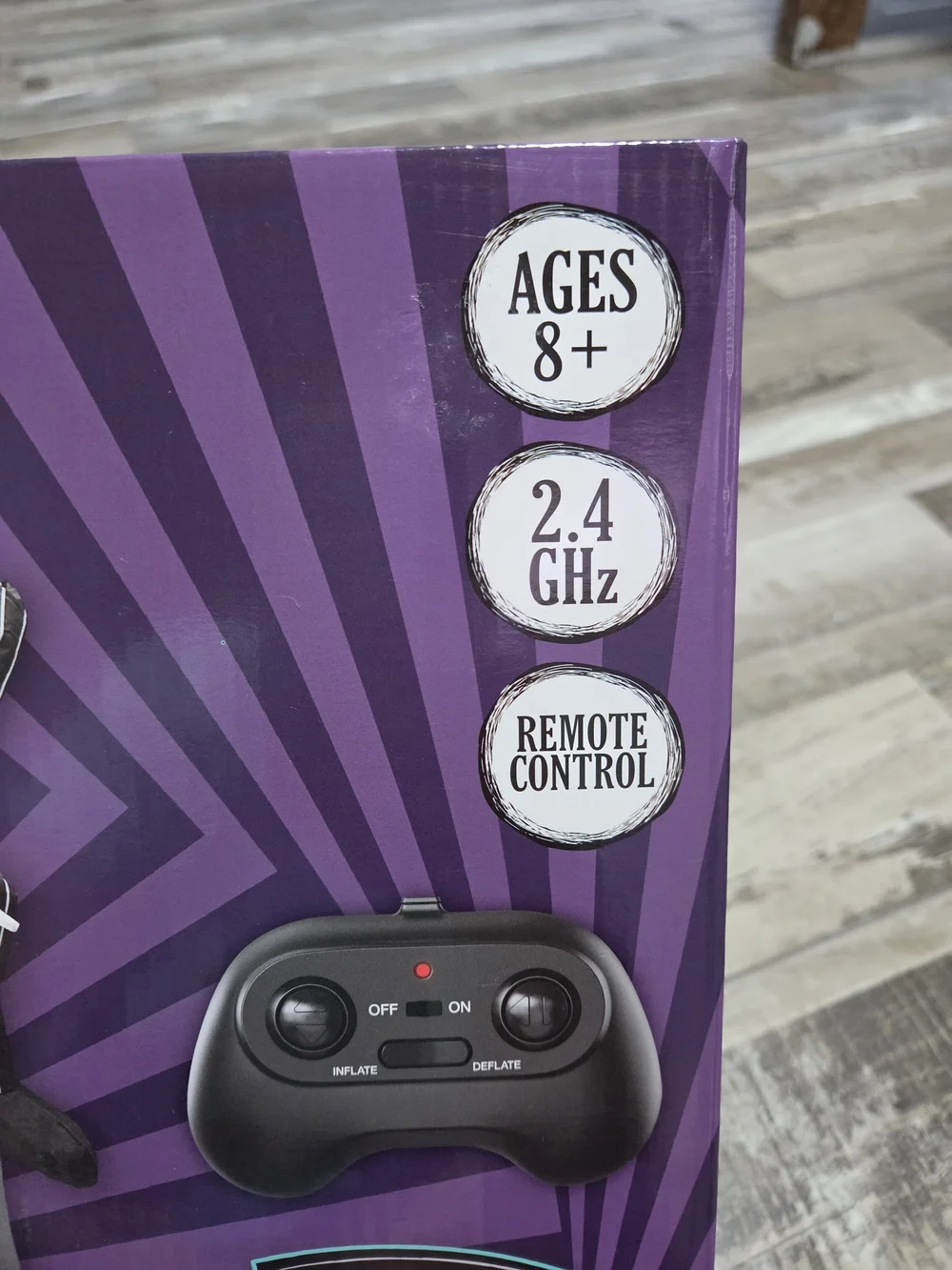 New Inflatable Jack Skellington Remote Control Decoration - Black, White, Gray
